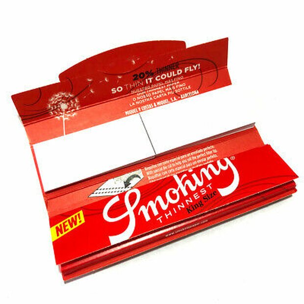 Smoking Thinnest Red King Size + Tips